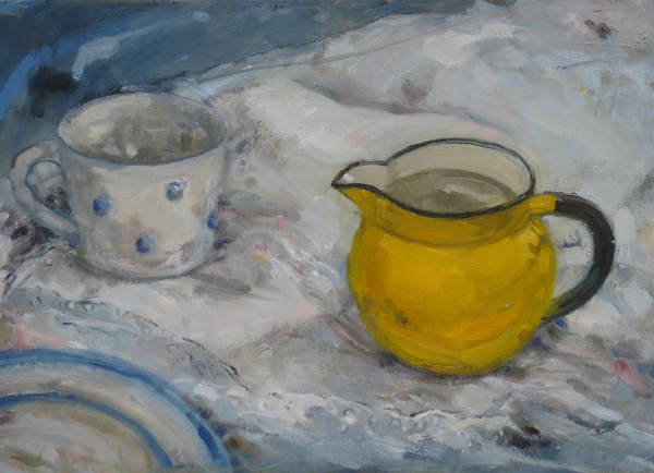 Yellow Jug with Spotted Cup