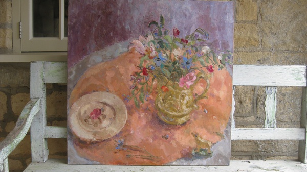 Rose French Plate with Flowers