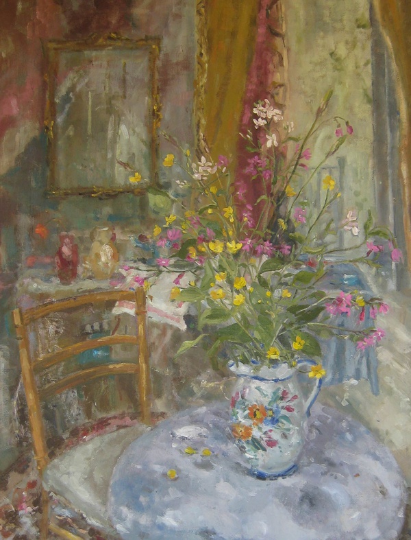 Interior with wild flowers